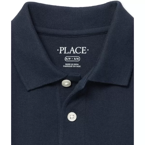 The Children's Place boys Uniform Long Sleeve Pique Polo 4 Pack