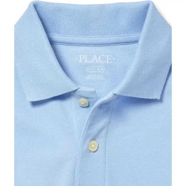 The Children's Place boys Uniform Long Sleeve Pique Polo 4 Pack
