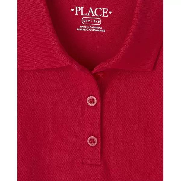 The Children's Place girls Long Sleeve Pique Polo 2 Pack