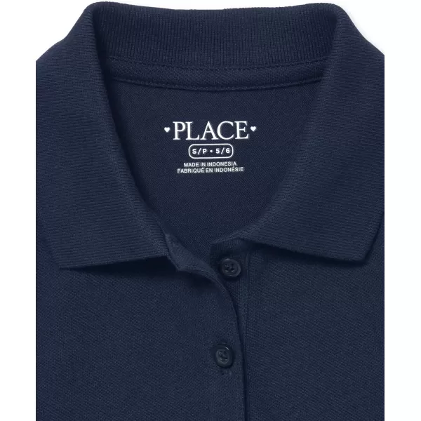 The Children's Place girls Long Sleeve Pique Polo 2 Pack