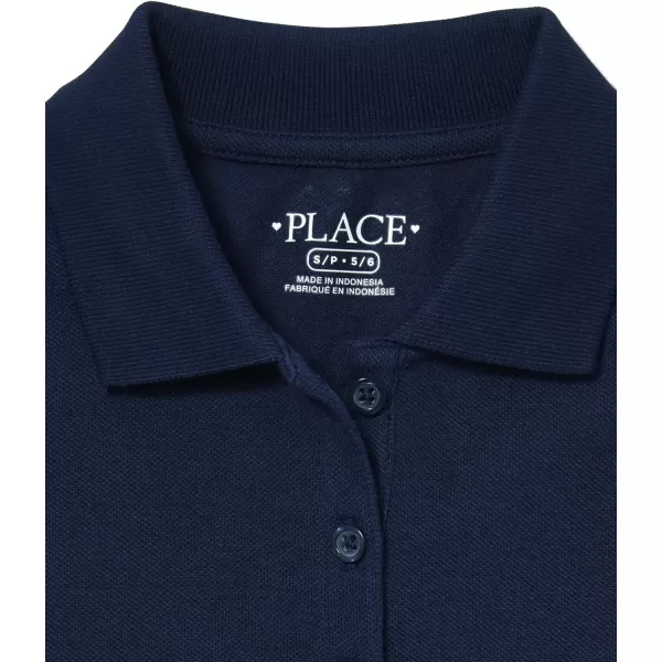 The Children's Place girls Long Sleeve Pique Polo 2 Pack