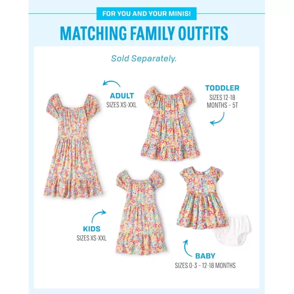The Children's Place girls Mommy And Me Floral Tiered Dress
