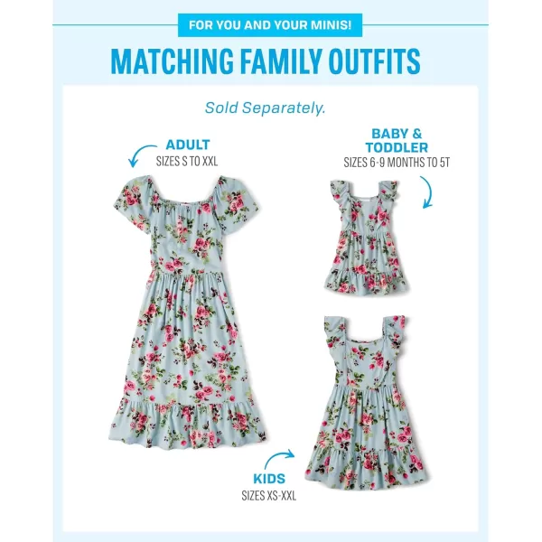 The Children's Place girls Mommy And Me Floral Tiered Dress