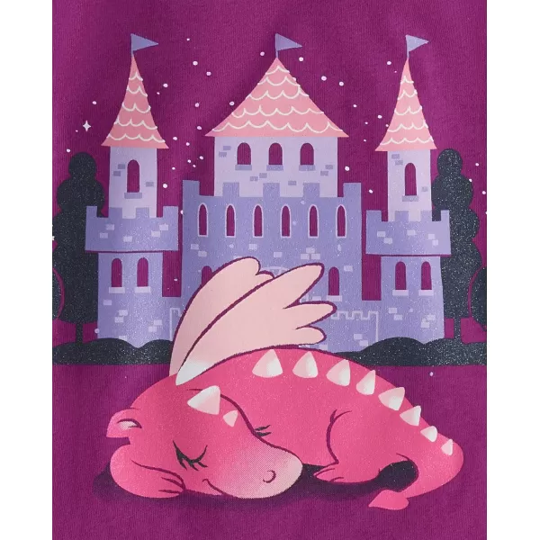 The Children's Place girls Princess Castle Graphic Short Sleeve T Shirt 2 Pack