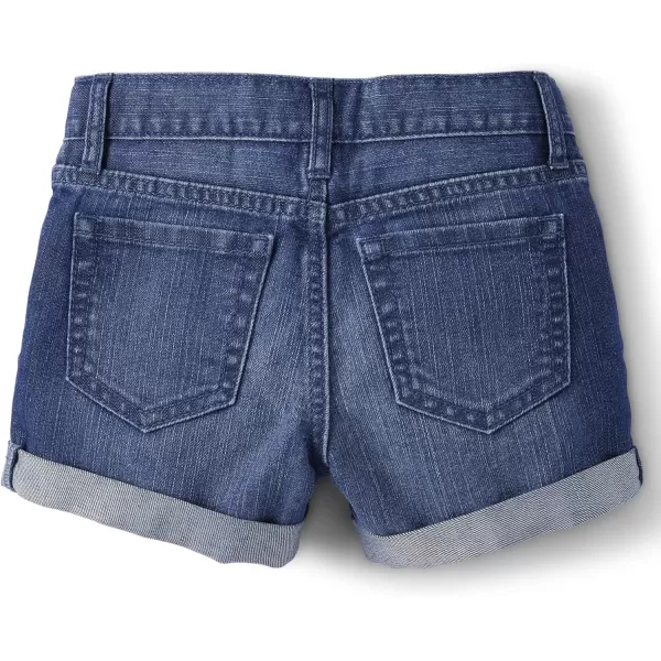 The Children's Place girls Roll Cuff Denim Shortie 3 Pack