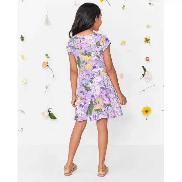 The Children's Place girls Short Sleeve Fashion Skater Dress