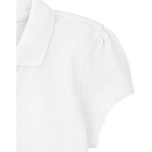 The Children's Place girls Short Sleeve Ruffle Pique Polo 2 pack