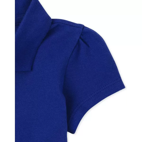 The Children's Place girls Short Sleeve Ruffle Pique Polo
