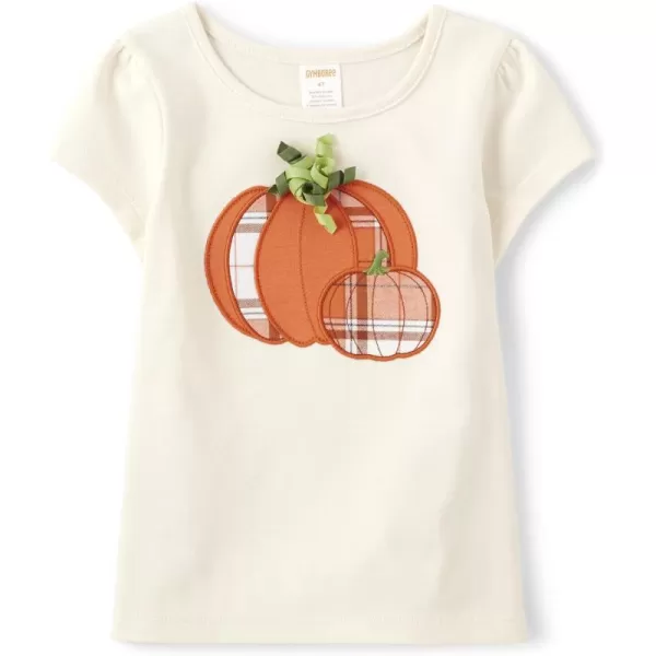 Gymboree Girls' and Toddler Embroidered Graphic Short Sleeve T-Shirts