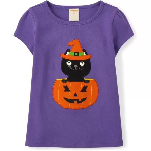 Gymboree Girls' and Toddler Embroidered Graphic Short Sleeve T-Shirts