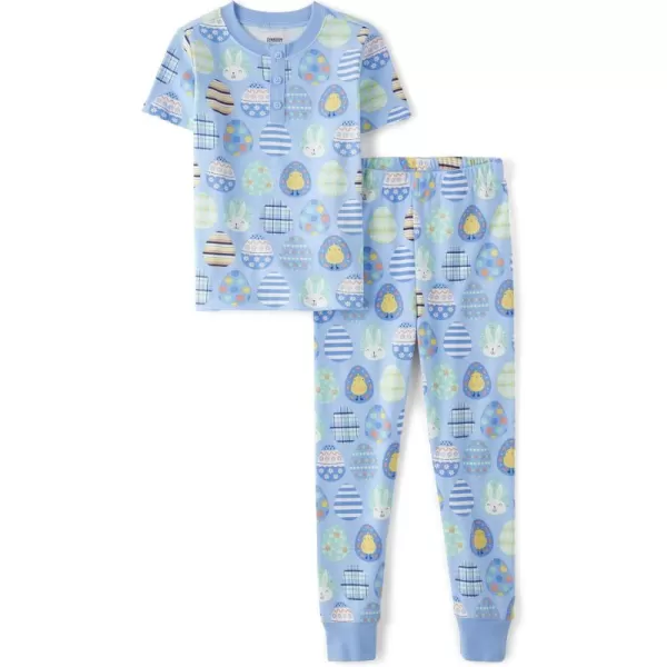 Gymboree Unisex Kid's and Toddler Easter Gymmie Short Sleeve Top and Pant Cotton 2-Piece Pajama Sets