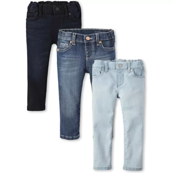 The Children's Place Baby And Toddler Girls' Multipack Basic Skinny Jeans