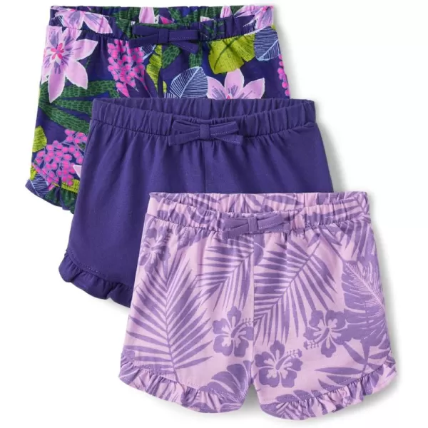 The Children's Place Baby Girls' Pull on Everyday Shorts 3 Pack