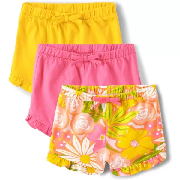 The Children's Place Baby Girls' Pull on Everyday Shorts 3 Pack