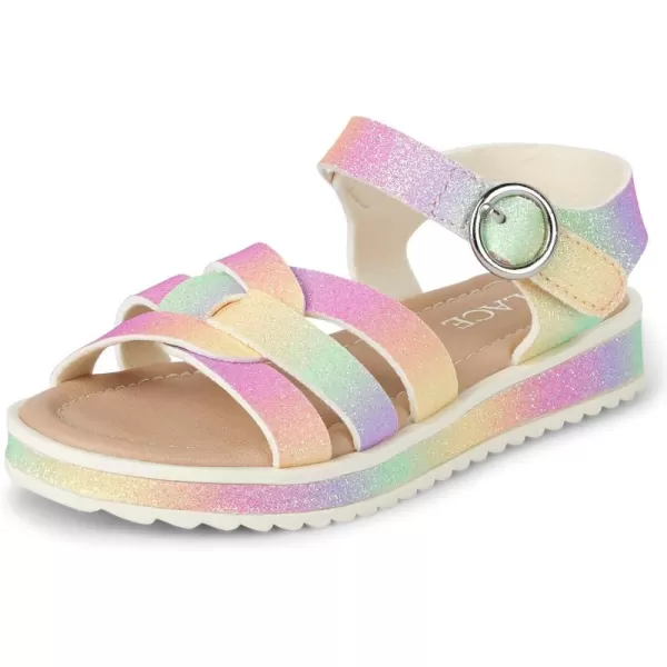 The Children's Place Baby-Girl's Toddler Open Toe Flatform Sandals