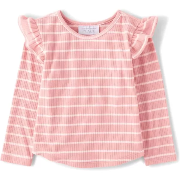 The Children's Place Baby Girls' and Toddler Long Sleeve Ruffle Top