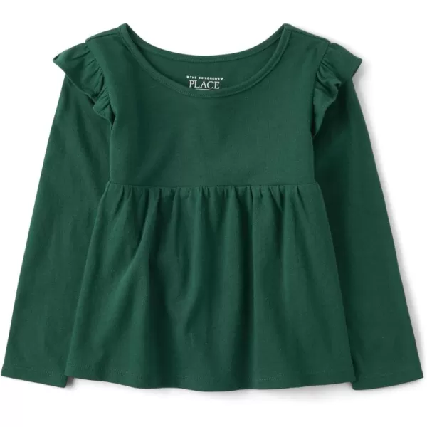 The Children's Place Baby Girls' and Toddler Long Sleeve Ruffle Top
