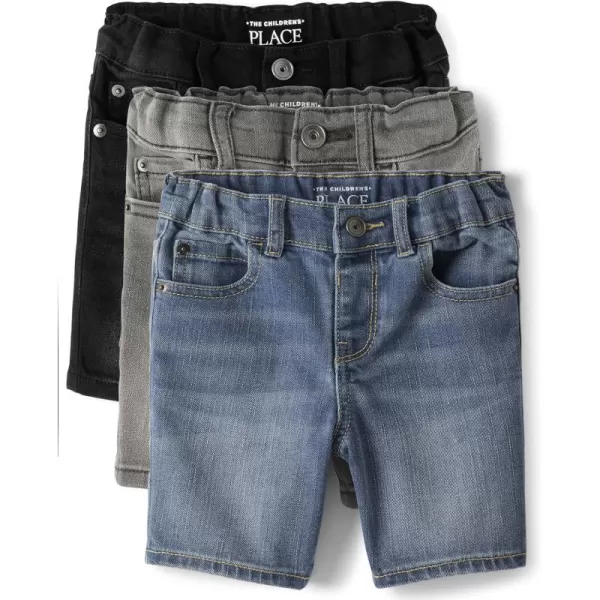 The Children's Place Baby Girls' and Toddler Tie Front Denim Pull On Shorts