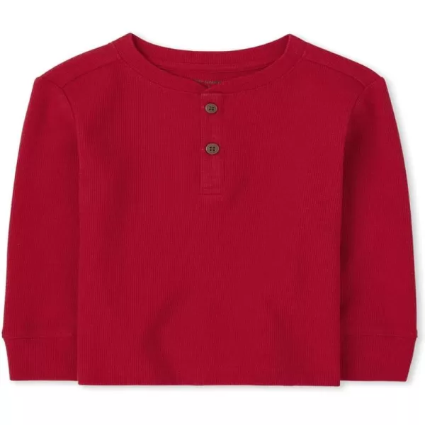 The Children's Place Baby Toddler Boys Long Sleeve Thermal Henley Top