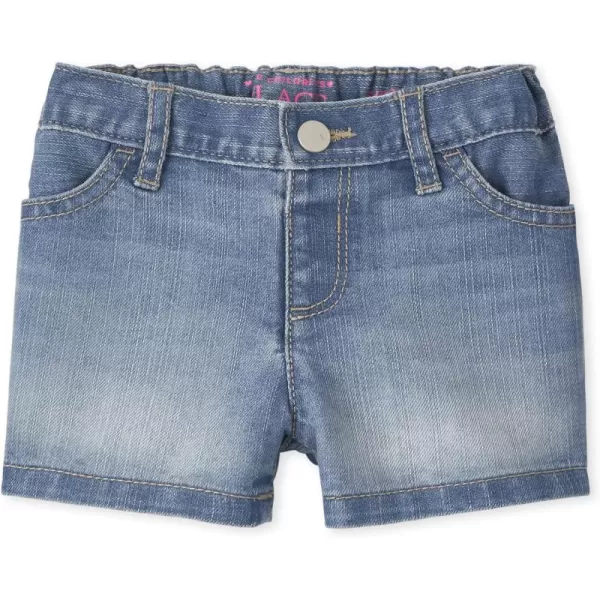 The Children's Place Baby Toddler Girls Denim Shortie Shorts