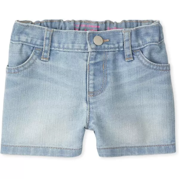 The Children's Place Baby Toddler Girls Denim Shortie Shorts