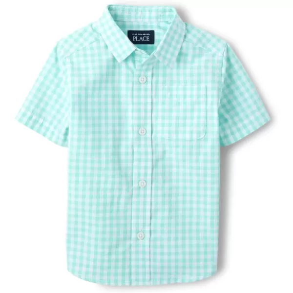 The Children's Place Big Boys' Short Sleeve Button Down Shirt