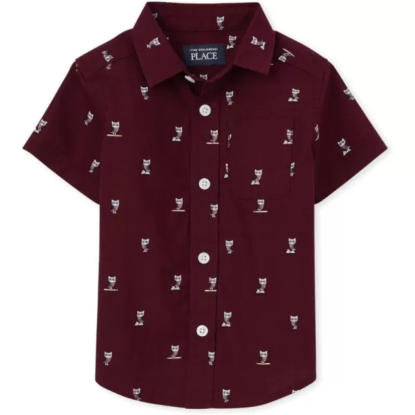 The Children's Place Big Boys' Short Sleeve Button Down Shirt