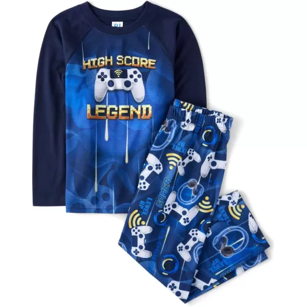 The Children's Place Boys' Long Sleeve Top and Pants 2 Piece Pajama Set Seasonal