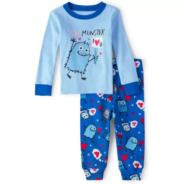 The Children's Place Boys' Long Sleeve Top and Pants Snug Fit 100% Cotton 2 Piece Pajama Set