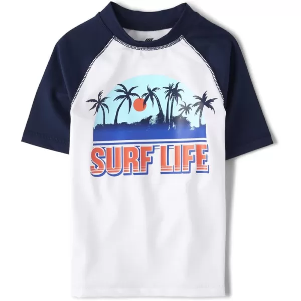 The Children's Place Boys' Short Sleeve Rashgaurd