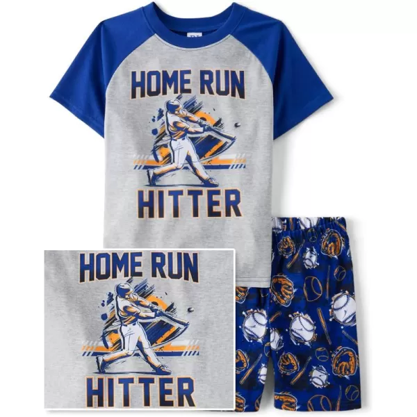 The Children's Place Boys Sleeve Top and Shorts 2 Piece Pajama Set