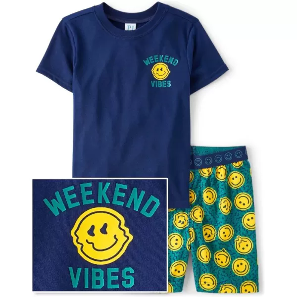 The Children's Place Boys Sleeve Top and Shorts 2 Piece Pajama Set