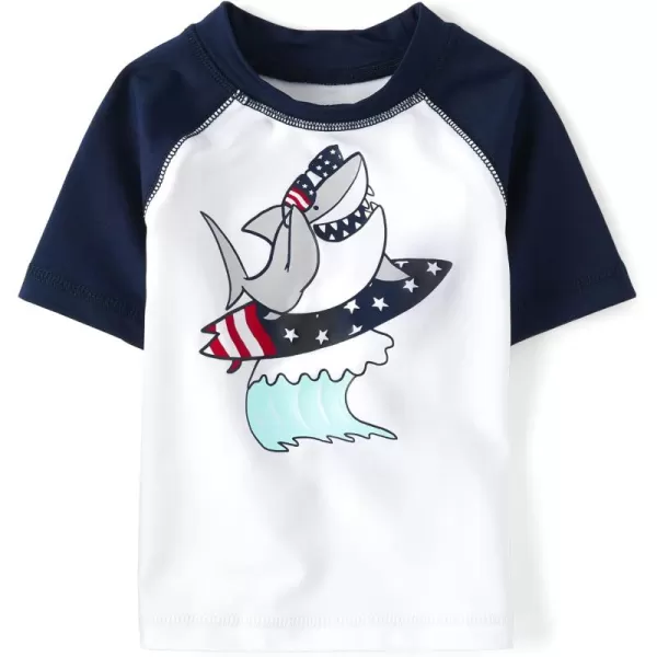 The Children's Place Boys' and Toddler Short Sleeve Rashguard