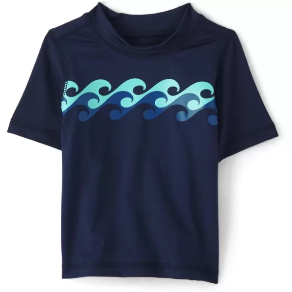 The Children's Place Boys' and Toddler Short Sleeve Rashguard