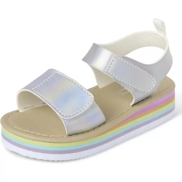The Children's Place Girl's Baby Toddler Sporty Sandal with Adjustable Straps