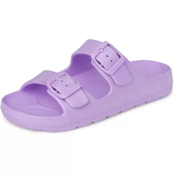 The Children's Place Girl's Double Buckle Slip on Slide Sandals