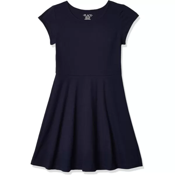 The Children's Place Girls Short Sleeve Basic Skater Dress