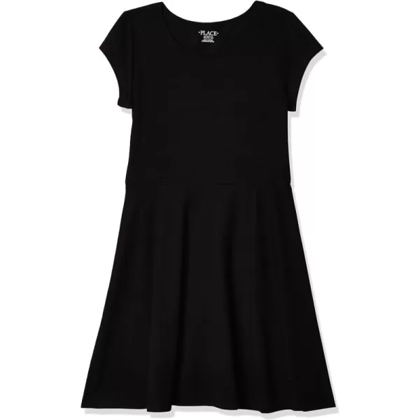 The Children's Place Girls Short Sleeve Basic Skater Dress