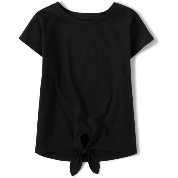 The Children's Place Girls' Short Sleeve Tie Front Top