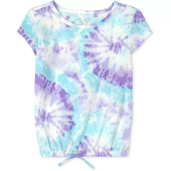 The Children's Place Girls' Short Sleeve Tie Front Top