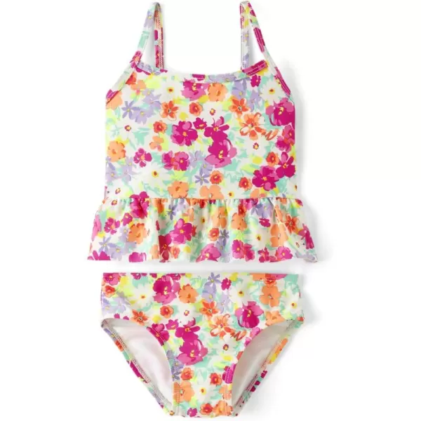The Children's Place Girls' and Toddler 2 Piece Tankini Swimsuit