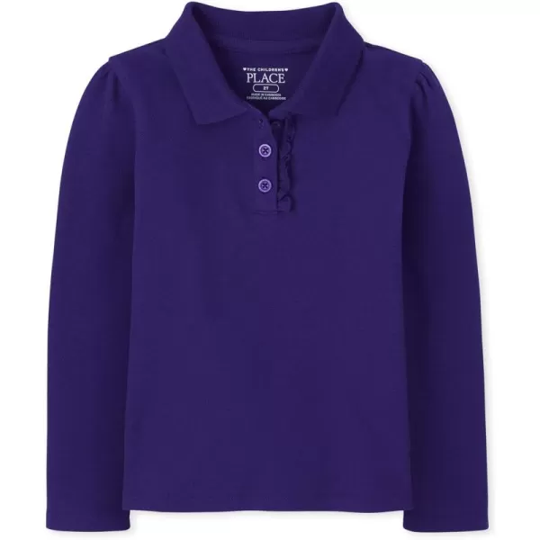 The Children's Place Toddler Girls Long Sleeve Ruffle Pique Polo