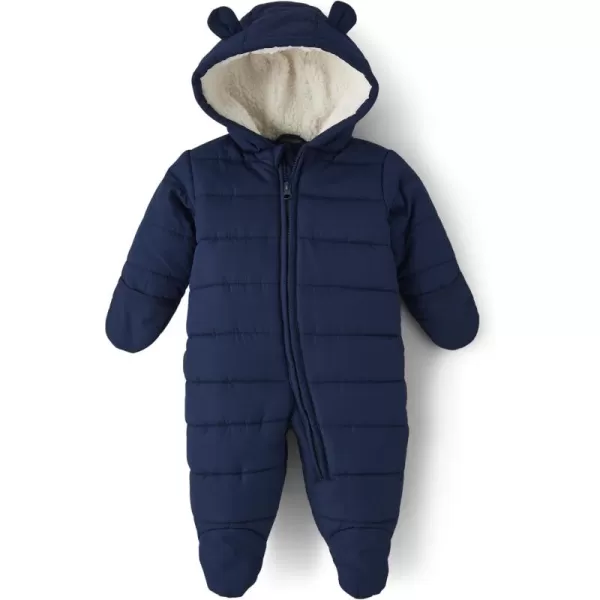 The Children's Place Unisex-Baby And Newborn Fleece Hoodie Zip-front Snowsuit Bunting