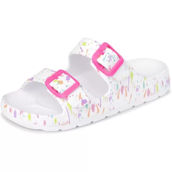The Children's Place Unisex-Child Girls Double Buckle Slip on Slide Sandals