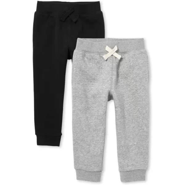 The Children's Place baby boys Active Fleece Jogger Pants 2 Pack