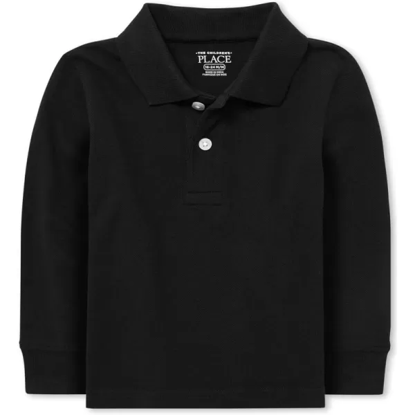The Children's Place baby boys Long Sleeve Pique Polo