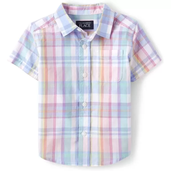 The Children's Place baby boys Short Sleeve Button Down Shirt