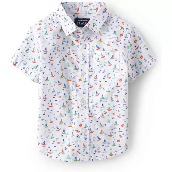 The Children's Place baby boys Short Sleeve Button Down Shirt