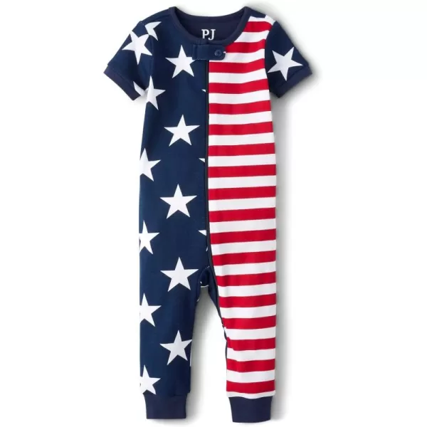 The Children's Place baby girls Americana Snug Fit Cotton One Piece Pajamas