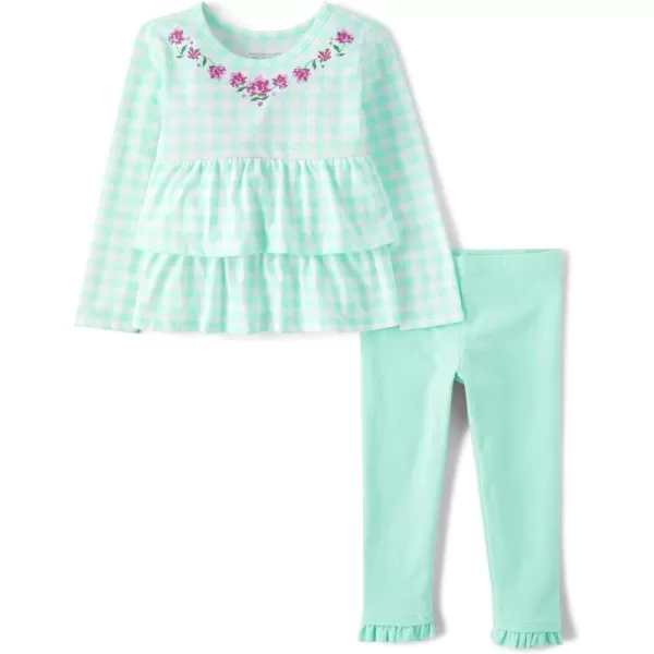 The Children's Place baby-girls And Toddler 2 Piece Outfit, Long Sleeve Top and Pant Active Playwear Set